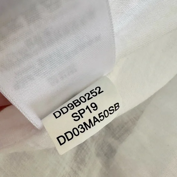 EUC DKNY White & Purple Floral Handkerchief Hem Fit-&-Flare Dress - Picture 16 of 16